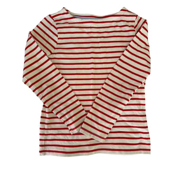 Mini Boden red and white stripe shirt size 7/8 - Picture 1 of 2
